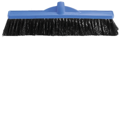 450mm Medium Stiff Poly Broom Blue