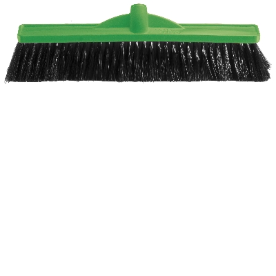 450mm Medium Stiff Poly Broom Green