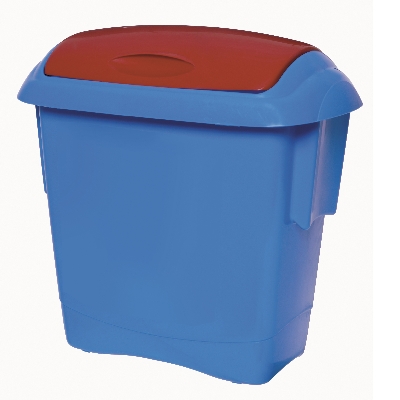 Kids Bins - Blue Bin with Red 13 Litre
