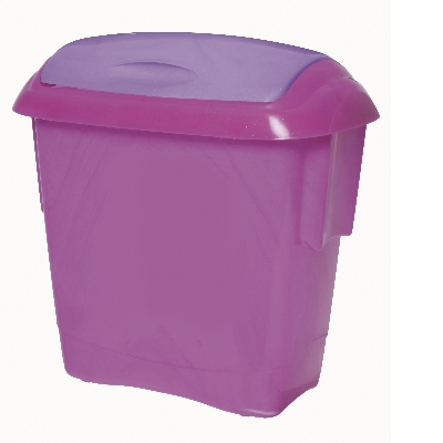 Kids Bins -Pink with Mauve Lid 13 Litre