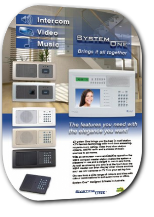 Valet System One Vision multi room with master and video intercom Brochure
