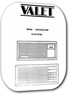 Valet MINI INTERCOM intercom system install and operating manual