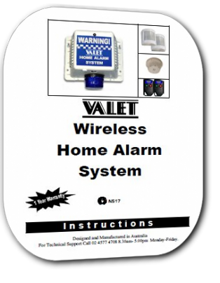 Valet VBC Wireless alarm system users manual