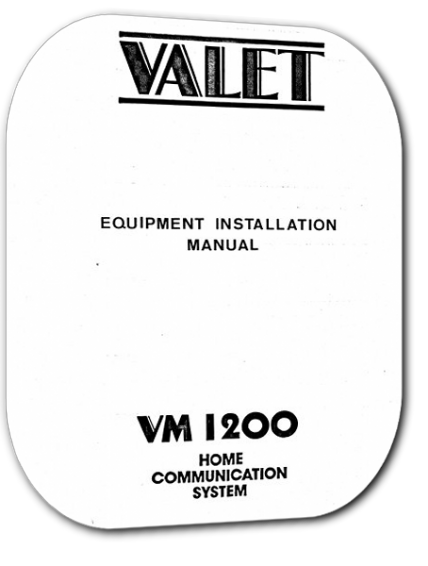 Valet VM1200 installation Manual