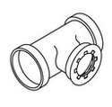 VAC-089 90-Degree Flanged Tee